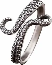 [Ecooon] 925 Sterling Silver Stingray open adjustable Ring for women and girls, cute ocean Animal adjustable Cubic Zirconia ring, Manta Ray Wrap Open Ring for Women Girls gift Jewelry size 6-10
