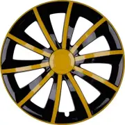 4x Premium Design Hubcaps Blinds Grail 15 Inch #35 Yellow Black (for: Renault)