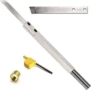 Parting Woodturning Lathe Carbide Tipped Grooving Tool with 2pcs Carbide Inserts and Copper Hoop