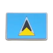 Saint Lucia Flag Shoe Charm