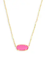 Kendra Scott Elisa Stone Adjustable Pendant Necklace in 14K Gold Plated, 19
