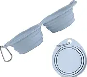 Portable Dog Water Bowl - Food and Water Double Bowl - Foldable Dish for Puppies Kittens, Treat Container, Pet Supplies for Camping Walking Hiking