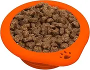 Dog Travel Bowl,Silicone Travel Dog Water Bowl - Folding Portable Water Container, Expandable Feeding Cup with Carabiner for Walking, Traveling