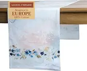 Maison d'Hermine Table Runner 100% Cotton Double Layer Table Runners 72 inches Long Decorative for Home Kitchen Dining Party Wedding Bridal Shower Spring Summer (Lazy Summer Days, 14.50" x 72")