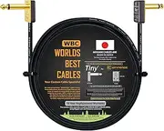 2 Meter - Pedal, Effects, Patch, Instrument Cable Custom Made by WORLDS BEST CABLES – Made Using Mogami 2319 Wire & Eminence Tiny Gold Plated ¼ inch (6.35mm) R/A TS Connectors