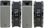 2 Mr Dj PRO215BT PA DJ Powered Speaker PRO PA DJ Dual 15” Full-Range Powered/Act