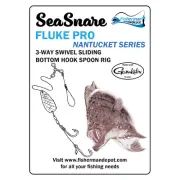 SeaSnare Fluke Pro - Original 3-Way Swivel Sliding Bottom Hook Spoon Rig Nantuck
