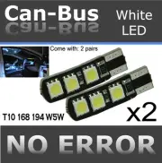 2 prs Canbus Samsung 6 LED Chips T10 Plug & Play License Plate Light Bulbs E309 (for: Honda Civic)