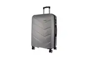 Pierre Cardin Durable Hard Shell 4 Wheel Suitcase - Large Silver Expandable