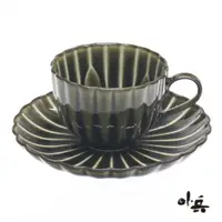 在飛比找ETMall東森購物網優惠-日本製 美濃燒小兵窯陶瓷咖啡杯盤-綠