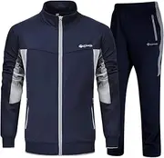 [YSENTO] Men's Tracksuits Set Outfits 2 Piece Jogging Suits Warm Up Running Track Sets Sweatsuits