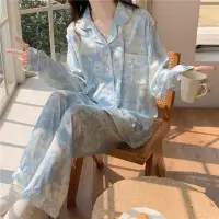 在飛比找momo購物網優惠-【K.W.】型-韓國冰絲花漾套裝組合