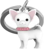 Metalmorphose Miniature 3D Metal Keychain - Chihuahua, Whitehill MTM254-01