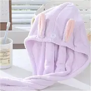 1pc Hair Towels Super Absorbent Hair Drying Towel Turban for Women and Girls Quick Magic Hair Dry Hat(Purple)