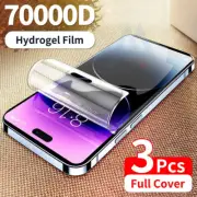 3PC Hydrogel Screen Protector for Apple iPhone 15 14 Pro 13 12 11 Max XS 16 Plus