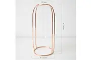 Flower Glass Tube Vase Plant Planter Container Gold Metal Line Holder Stand