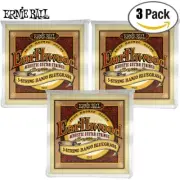 3-PACK Ernie Ball 2063 Earthwood 5-String Banjo Bluegrass Loop End Strings 9-20