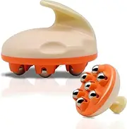 Hand Roller Massager for Cellulite Massage, Deep Tissue Massage Ball for Back, Neck, Foot, Shoulder, Thighs Pain Relief, Massage Gloves for Hands with 7 360-degree Metal Roller