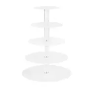 5-Star Chef Cake Stand 5 Tiers Acrylic Holder Display Round Clear Wedding Party