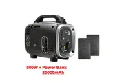 1* Gentrax 800W Max 700W Rated Inverter Generator Pure Sine Wave + 2* VoltX 10000mAh Power Bank