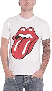 [Rolling Stones] The Men's Classic Tongue with Soft Hand Inks T-Shirt