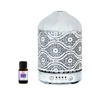 mbeat activiva 100ml Metal Essential Oil and Aroma Diffuser-Vintage White