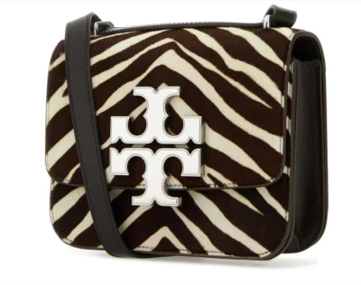 AUTH NWT $798 Tory Burch Eleanor Small Zebra Calf Hair Convertible Shoulder Bag