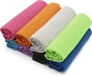 8 Packs Cooling Towel (40"X 12"), Ice Towel, Microfiber Towel, Soft Breathable C