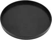 Black Round Serving Tray, Elegant Food Tray, Food for Carrying Snacks Drinks