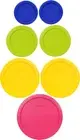 Pyrex (1) 7402-PC 6/7 Cup Fuchsia, (2) 7201-PC 4 Cup Meyer Yellow, (2) 7200-P...