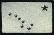 ALASKA STATE Flag Tactical Patch With Hook & Loop BROWN & WHITE Version #9