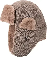 [Milisten] Retro Hat for Outdoor Activities and Warm Unisex Cap Ear Suitable for Head Circumference Windproof and for Cold Weather Coffee