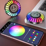 Car Music Rhythm Light RGB LED Car Vent Light Sound Activated Fragrance Lamp