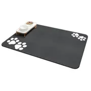 Pet Feeding Mat Absorbent Pet Placemat for Food and Water Bowl with Rubber Backing-Style 2