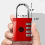 Desired Tools Combination Padlock 4 Digit - Weatherproof - Heavy Duty RED