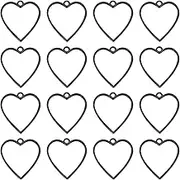 uxcell 32 Pcs Open Bezel, Heart Resin Bezels Pendants Open Back Bezels Metal Hollow Frame Charm for DIY Resin Crafts Earrings Jewelry Making, Black