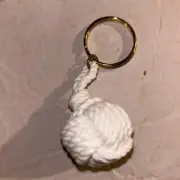 Nautical Marine Sailor's Monkey Fist sailor rope knot Keychain key Ring 3-1/2"