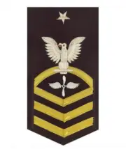 Vanguard NAVY E8 MALE RATING BADGE: AVIATION MACHINIST'S MATE - VANCHIEF ON BLUE