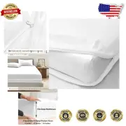 Ultra Soft White Zipper Fitted Sheet - Twin, 8 Inch Deep & Fade Resistant