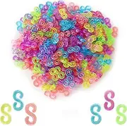 Toyland® 300 Colourful S Clips For Loom Bands - For Connecting Loom Band Bracelets