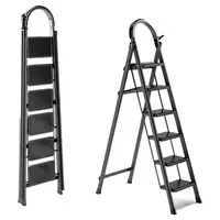 在飛比找momo購物網優惠-【Al Queen】安全扶手六步摺疊梯(工作梯/人字梯/工具