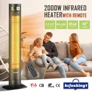 Maxkon 2000W Electric Heater Outdoor Remote Carbon Infrared Instant Heat Indoor