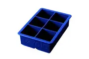 Tovolo King Cube Ice Tray 6 Small Square Cubes Mould Easy Release Blue