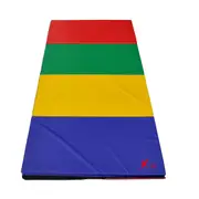 Super Large 300cm X 120cm X 5cm Gymnastics Folding Exercise Yoga Mat - Rainbow
