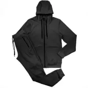 Riflessi Men’s Solid Fleece Tech Set Black Size Small Nwt