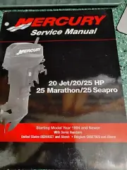Mercury Service Manual 20 Jet Drive 20 25 HP 25 Marathon 25 Seapro 90-826883R03