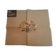 Vtg Bucilla Finished Needlepoint Tapestry Canvas Floral Design 15" X 18"