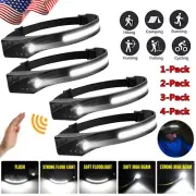 1-4 X Headlamp COB LED USB Rechargeable Headlight Torch Work Light Bar Head Band
