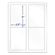 2000 Labels 3.5x5 Self Adhesive 4 Labels Per Sheet (Ground shipping)