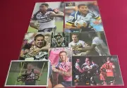 LOT OF 44 PICTURES + FLAG~*~100% HANDSIGNED~*~NTH QLD COWBOYS + COA